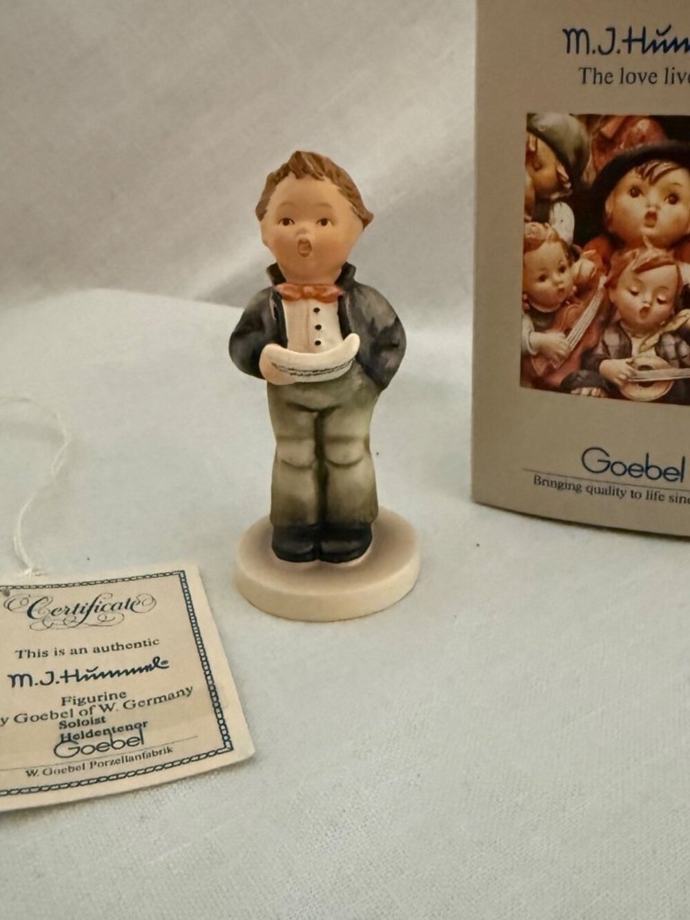 Vintage Goebel Hummel Soloist Boy Singing Figurine W Germany Box COA Hum 135/4